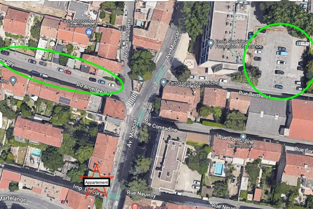 The Rooftop - Ac Clim - Wi-Fi - Parking Gratuit Dans La Rue Avignone Esterno foto